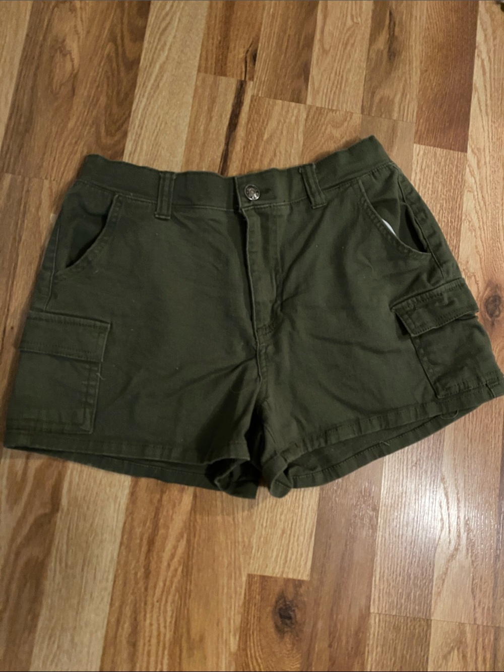 Olive Green Cargo Shorts